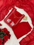 NEW ARRIVAL RAYON EMBROIDERY WITH FOIL WORK TOP BOTTOM WITH DUPATTA FESTIVE WEAR WHOLESALE PRICE ETHNIC GARMENT (2)