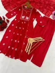 NEW ARRIVAL RAYON EMBROIDERY WITH FOIL WORK TOP BOTTOM WITH DUPATTA FESTIVE WEAR WHOLESALE PRICE ETHNIC GARMENT (2)