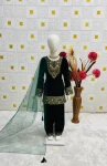 NEW ARRIVAL VELVET EMBROIDERY SEQUENCE WORK TOP BOTTOM WITH DUPATTA FESTIVE WEAR WHOLESALE PRICE ETHNIC GARMENT (5)