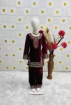 NEW ARRIVAL VELVET EMBROIDERY SEQUENCE WORK TOP BOTTOM WITH DUPATTA FESTIVE WEAR WHOLESALE PRICE ETHNIC GARMENT (2)