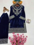 NEW ARRIVAL VELVET SEQUENCE & ZARI EMBROIDERY WORK TOP PALAZZO SET FESTIVE WEAQR WHOLESALE PRICE ETHNIC GARMENT (8)