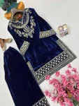 NEW ARRIVAL VELVET SEQUENCE & ZARI EMBROIDERY WORK TOP PALAZZO SET FESTIVE WEAQR WHOLESALE PRICE ETHNIC GARMENT (8)