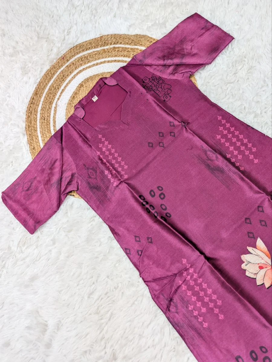 NEW ARRIVAL ZARNA SILK PRINT WORK TOP AND DUPATTA SET DAILY WEAR WHOLESALE PRICE ETHNIC GARMENT (1)