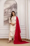RICH LOOK CHANDERI EMBROIDERY WORK TOP BOTTOM WITH DUPATTA FESTIVE WEAR WHOLESALE PRICE ETHNIC GARMENT (2)