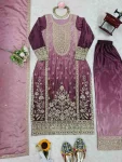 RICH LOOK CHINON SILK CODING DORI WITH SEQUENCE THREAD WORK TOP PALAZZO WITH DUPATTA FESTIVE WEAR WHOLESALE PRICE ETHNIC GARMENT (12)