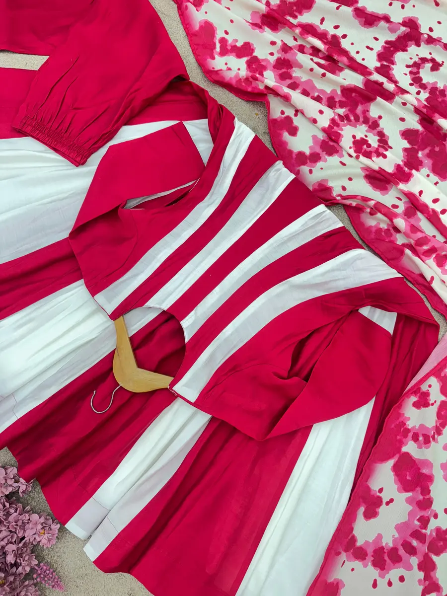 RICH LOOK EMBROIDERY WITH DIGITAL PRINT WORK GOWN BOTTOM WITH DUPATTA FESTIVE WEAR WHOLESALE PRICE ETHNIC GARMENT (1)