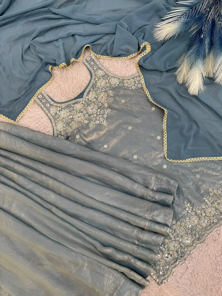 RICH LOOK FENDY SILK EMBROIDERY SEQUENCE AND THREAD WORK WITH READY MADE LACE WORK TOP PALAZZO WITH DUPATTA FESTIVE WEAR WHOLESALE PRICE ETHNIC GARMENT (20).webp