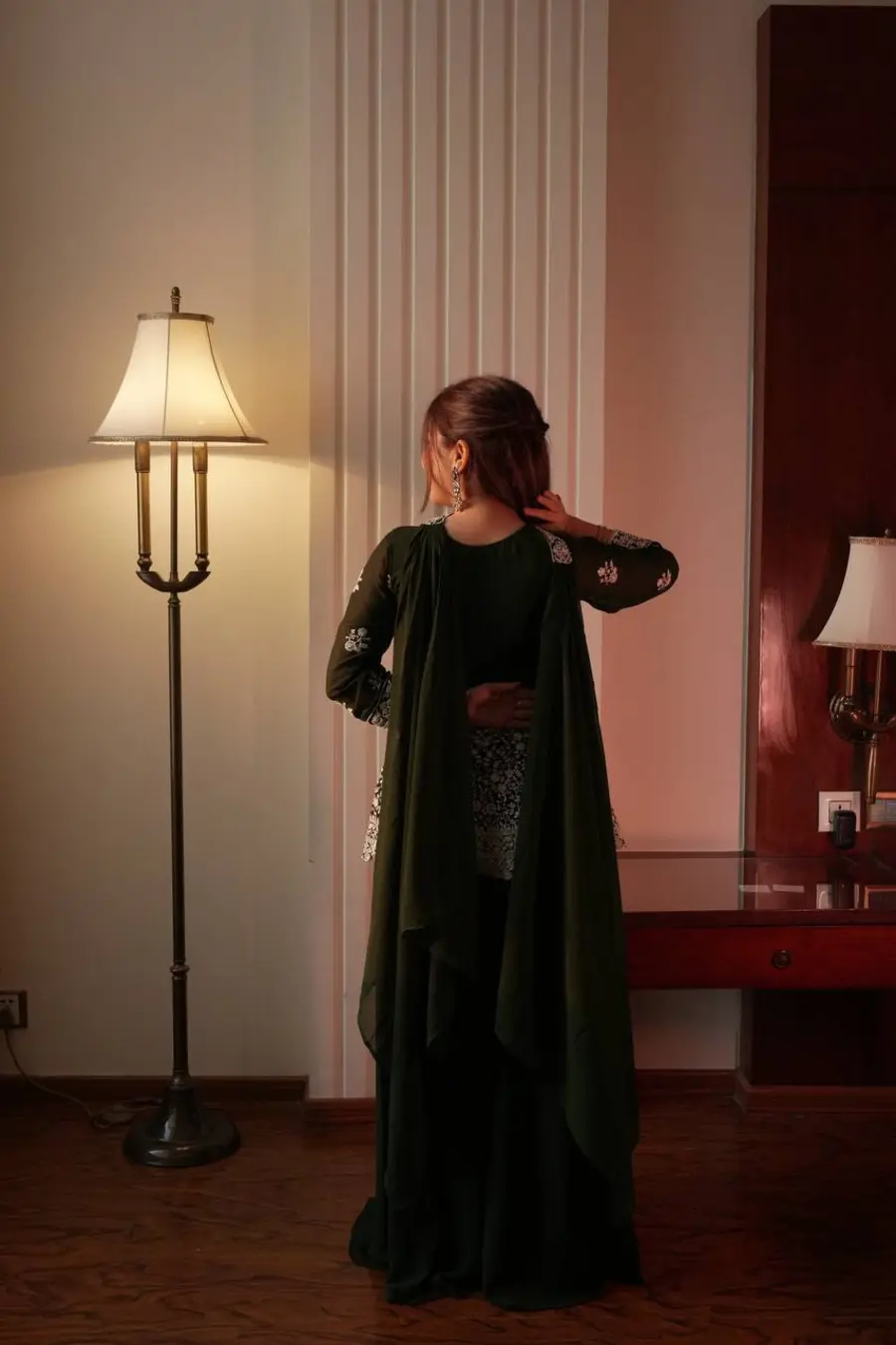 RICH LOOK GEORGETTE SEQUENCE EMBROIDERY WORK TOP PALAZZO WITH DUPATTA FESTIVE WEAR WHOLESALE PRICE ETHNIC GARMENT (2)