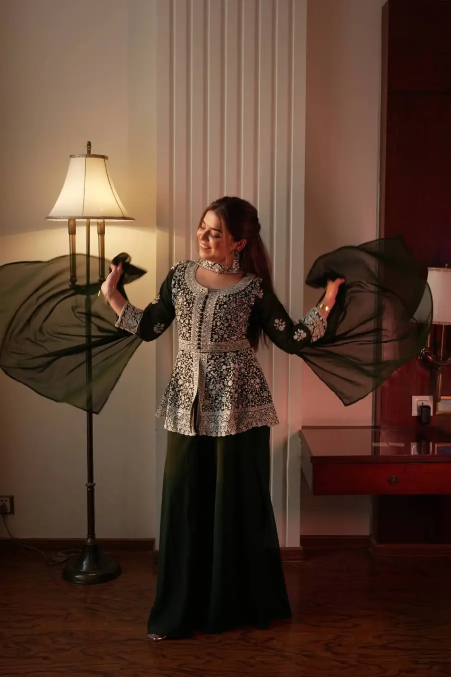 RICH LOOK GEORGETTE SEQUENCE EMBROIDERY WORK TOP PALAZZO WITH DUPATTA FESTIVE WEAR WHOLESALE PRICE ETHNIC GARMENT (4)