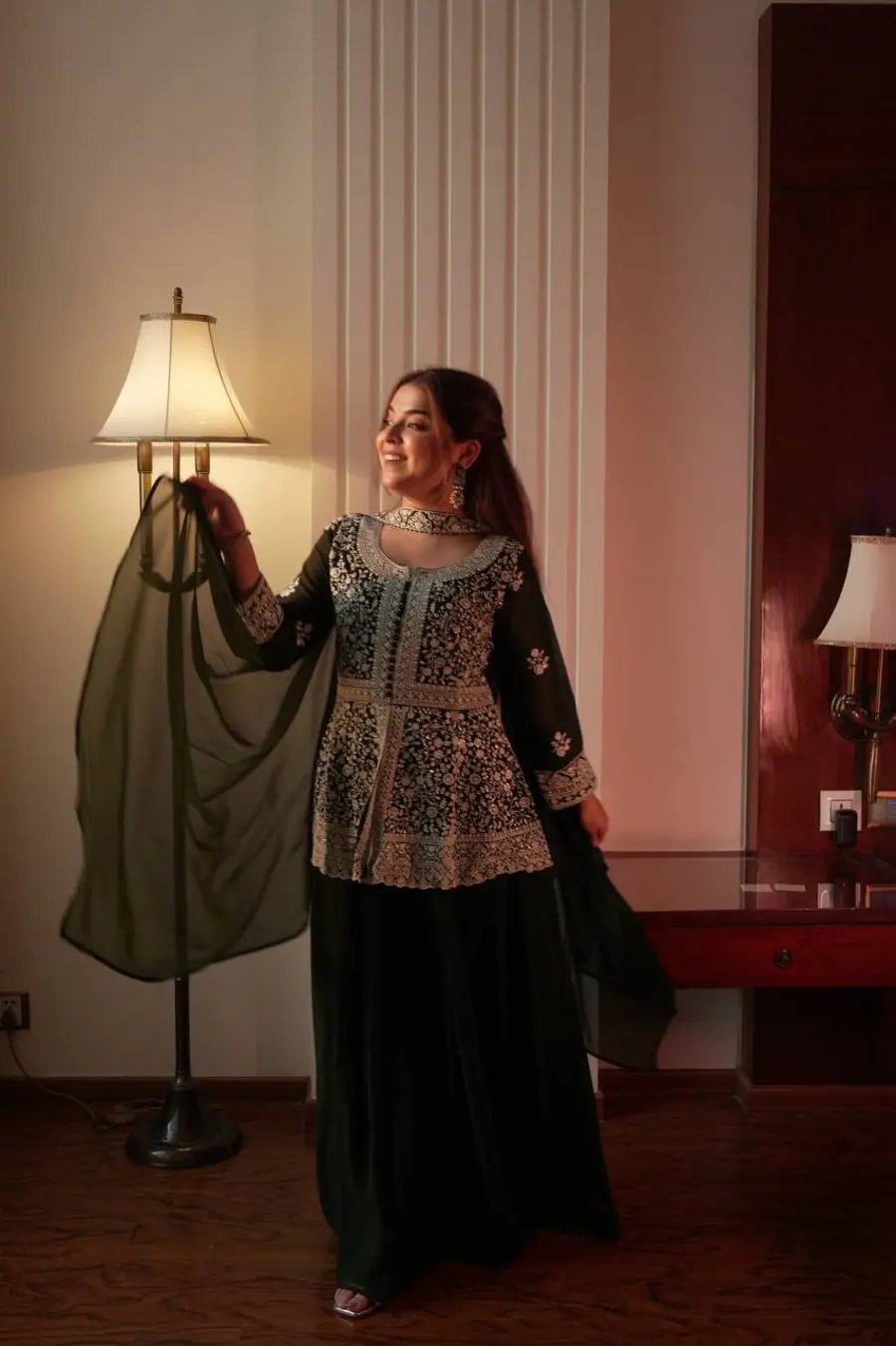 RICH LOOK GEORGETTE SEQUENCE EMBROIDERY WORK TOP PALAZZO WITH DUPATTA FESTIVE WEAR WHOLESALE PRICE ETHNIC GARMENT (7)