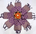 RICH LOOK LICHI SILK JACQUARD WORK SAREE WITH UNSTITCHED BLOUSE FESTIVE WEAR WHOLESALE PRICE ETHNIC GARMENT (5)