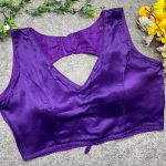 RICH LOOK  MALAI SATIN PLAIN READY TO WEAR BLOUSE PURPLE
