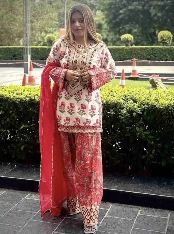 RICH LOOK NATURAL CREPE DIGITAL PRINT WITH EMBROIDERY WORK WITH REAL MIRROR HAND WORK TOP PATIYALA WITH DUPATTA MAROON
