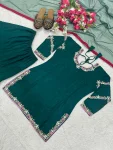 RICH LOOK NATURAL CREPE EMBROIDERY WORK WITH FANCY BORDER LACE WORK TOP SHARARA WITH DUPATTA FESTIVE WEAR WHOLESALE PRICE ETHNIC GARMENT (2)
