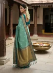 RICH LOOK SILK ZARI JACQUARD BORDER SWAN WITH MEENA & SAREE BODY IN SILVER & GOLD ZARI FLOWER BUTTI WORK SAREE WITH UNSTITCHED BLOUSE FESTIVE WEAR WHOLESALE PRICE ETHNIC GARMENT (14).webp.webp