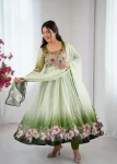 RICH LOOK TABBY ORGANZA SILK DIGITAL PRINT WITH HAND WORK GOWN BOTTOM WITH DUPATTA FESTIVE WEAR WHOLESALE PRICE ETHNIC GARMENT (3)