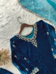 RICH LOOK VELVET CODING SEQUENCE EMBROIDERY WORK TOP PALAZZO WITH DUPATTA FESTIVE WEAR WHOLESALE PRICE ETHNIC GARMENT (3)