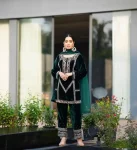 RICH LOOK VELVET EMBROIDERY 5 MM SEQUENCE WORK TOP BOTTOM WITH DUPATTA GREEN