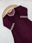 RICH LOOK VELVET SEQUENCE CODING EMBROIDERY WORK TOP BOTTOM WITH DUPATTA FESTIVE WEAR WHOLESALE PRICE ETHNIC GARMENT (3)