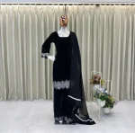 RICH LOOK VELVET SEQUENCE EMBROIDERY WORK TOP PALAZZO WITH DUPATTA FESTIVE WEAR WHOLESALE PRICE ETHNIC GARMENT (2)