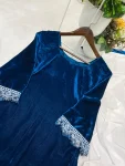RICH LOOK VELVET SEQUENCE EMBROIDERY WORK TOP PALAZZO WITH DUPATTA FESTIVE WEAR WHOLESALE PRICE ETHNIC GARMENT(4)
