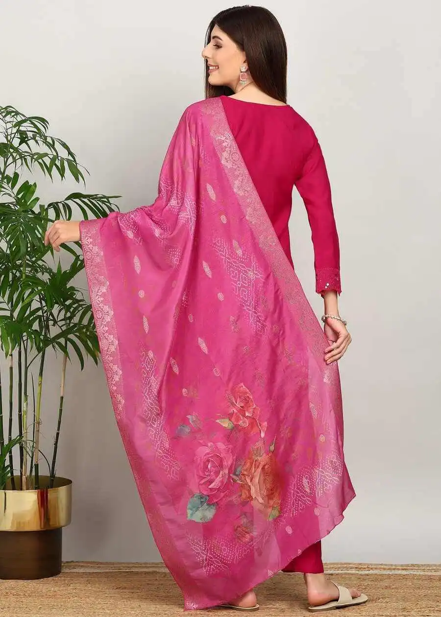 RICH LOOK VETICAN EMBROIDERY WORK TOP BOTTOM WITH DUPATTA FESTIVE WEAR WHOLESALE PRICE ETHNIC GARMENT (4)