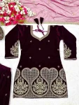 RICH LOOK VISCOSE VELVET EMBROIDERY MULTI NEEDLE SEQUENCE WORK TOP PALAZZO WITH DUPATTA FESTIVE WEAR WHOLESALE PRICE ETHNIC GARMENT (3)