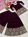 RICH LOOK VISCOSE VELVET EMBROIDERY MULTI NEEDLE SEQUENCE WORK TOP PALAZZO WITH DUPATTA FESTIVE WEAR WHOLESALE PRICE ETHNIC GARMENT (3)