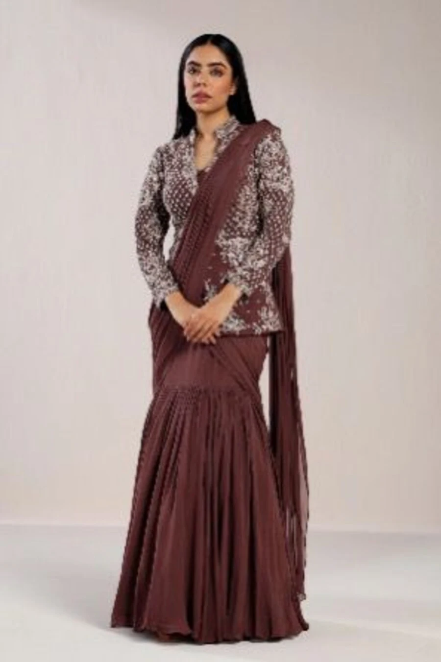 TRENDING CHINON SEQUENCE EMBROIDERY WORK KOTI WITH LEHENGA SAREE PARTY WEAR WHOLESALE PRICE ETHNIC GARMENT (2)