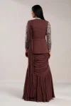 TRENDING CHINON SEQUENCE EMBROIDERY WORK KOTI WITH LEHENGA SAREE PARTY WEAR WHOLESALE PRICE ETHNIC GARMENT (2)