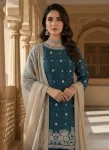 TRENDING JC SILK THREAD & SEQUNCE WITH PEARL WORK TOP PALAZZO WITH DUPATTA FESTIVE WEAR WHOLESALE PRICE ETHNIC GARMENT (2)