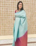 TRENDING LICHI SILK JACQUARD WORK SAREE WITH UNSTITCHED BLOUSE SAREE WITH UNSTITCHED BLOUSE FESTIVE WEAR WHOLESALE PRICE ETHNIC GARMENT (13)