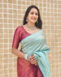 TRENDING LICHI SILK JACQUARD WORK SAREE WITH UNSTITCHED BLOUSE SAREE WITH UNSTITCHED BLOUSE FESTIVE WEAR WHOLESALE PRICE ETHNIC GARMENT (13)