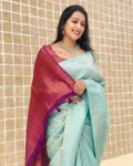 TRENDING LICHI SILK JACQUARD WORK SAREE WITH UNSTITCHED BLOUSE SAREE WITH UNSTITCHED BLOUSE FESTIVE WEAR WHOLESALE PRICE ETHNIC GARMENT (13)