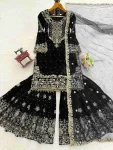 TRENDING VELVET CODING DORI EMBROIDERY WITH SEQUENCE & THREAD AND PEARL WORK TOP SHARARA WITH DUPATTA FESTIVE WEAR WHOLESALE PRICE ETHNIC GARMENT (32).webp