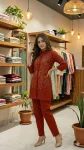 15MODERN COTTON KHADI MUNDI WORK CO-ORD SET OFFICE WEAR WHOLESALE PRICE ETHNIC GARMENT (9)