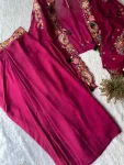15RICH LOOK RANGOLI SILK SEQUENCE EMBROIDERY WORK BLOUSE DRAPE SKIRT WITH SHRUG PARTY WEAR WHOLESALE PRICE ETHNIC GARMENT (10)