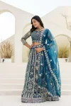 1DESIGNER BUTTERFLY NET SEQUENCE AND CODING EMBROIDERY WORK LEHENGA CHOLI WITH DUPATTA WEDDING WEAR WHOLESALE PRICE ETHNIC GARMENT (20)