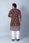 1DESIGNER CHANDERI SILK EMBROIDERY SEQUENCE WORK MEN’S KURTA PAYJAMAN WEDDING WEAR WHOLESALE PRICE ETHNIC GARMENT (2)
