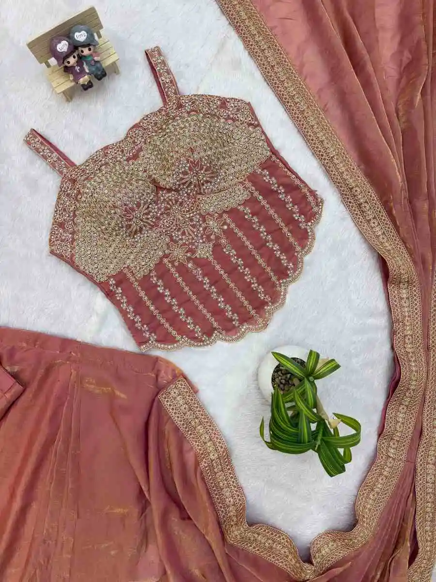 1DESIGNER FENDY SATIN EMBROIDERY LACE BORDER WORK READY TO WEAR SAREE WITH STITCHED BLOUSE PARTY WEAR WHOLESALE PRICE ETHNIC GARMENT (8)