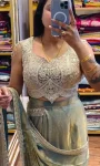 1DESIGNER FENDY SATIN EMBROIDERY SEQUENCE WORK READY TO WEAR SAREE WITH STITCHED BLOUSE PARTY WEAR WHOLESALE PRICE ETHNIC GARMENT (4)