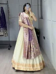 1DESIGNER PAITHANI SILK ZARI WEAVING WORK WITH BORDER AND BUTTI WORK LEHENGA CHOLI WITH DUPATTA WEDDING WEAR WHOLESALE PRICE ETHNIC GARMENT (14)