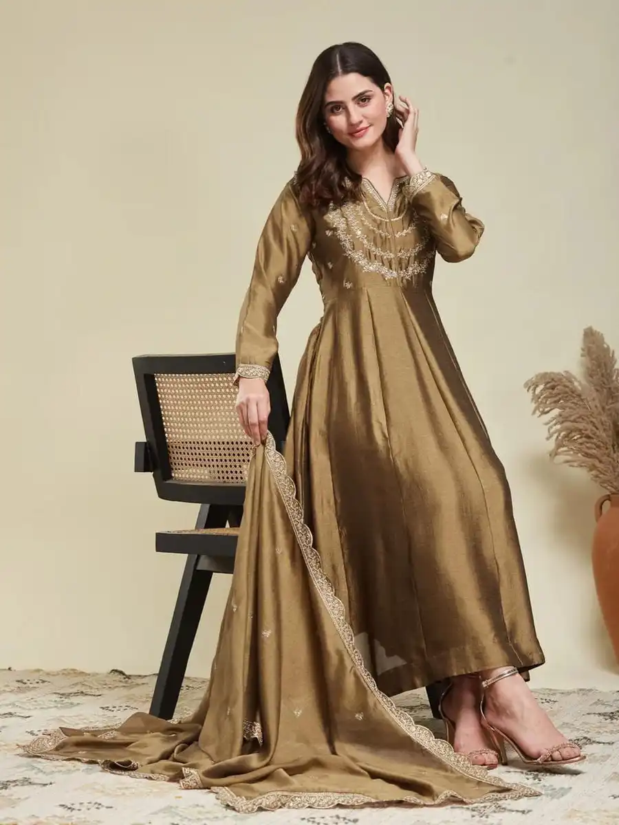 1DESIGNER VICHITRA SILK EMBROIDERY WORK TOP BOTTOM WITH DUPATTA FESTIVE WEAR WHOLESALE PRICE ETHNIC GARMENT (13)