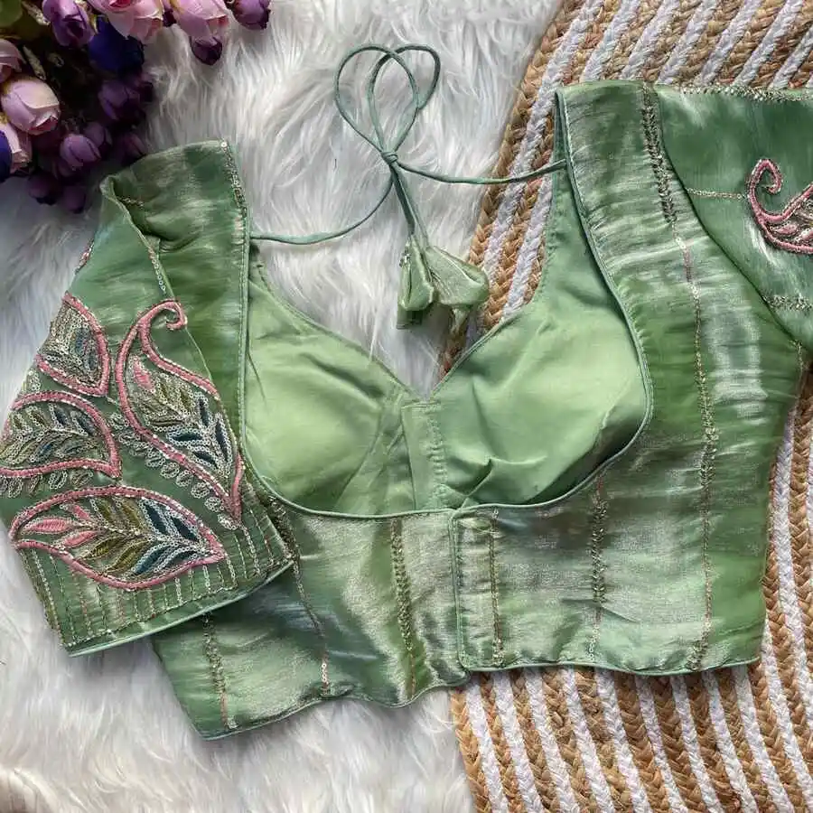 1DESIGNER ZC MULTI SEQUENCE WORK STITCHED BLOUSE WEDDING WEAR WHOLESALE PRICE ETHNIC GARMENT (5)