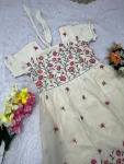 1FANCY MUL COTTON EMBROIDERY WORK ONE PIECE DRESS DAILY WEAR WHOLESALE PRICE ETHNIC GARMENT (8)