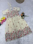 1FANCY MUL COTTON EMBROIDERY WORK ONE PIECE DRESS DAILY WEAR WHOLESALE PRICE ETHNIC GARMENT (8)
