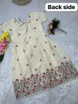1FANCY MUL COTTON EMBROIDERY WORK ONE PIECE DRESS DAILY WEAR WHOLESALE PRICE ETHNIC GARMENT (8)