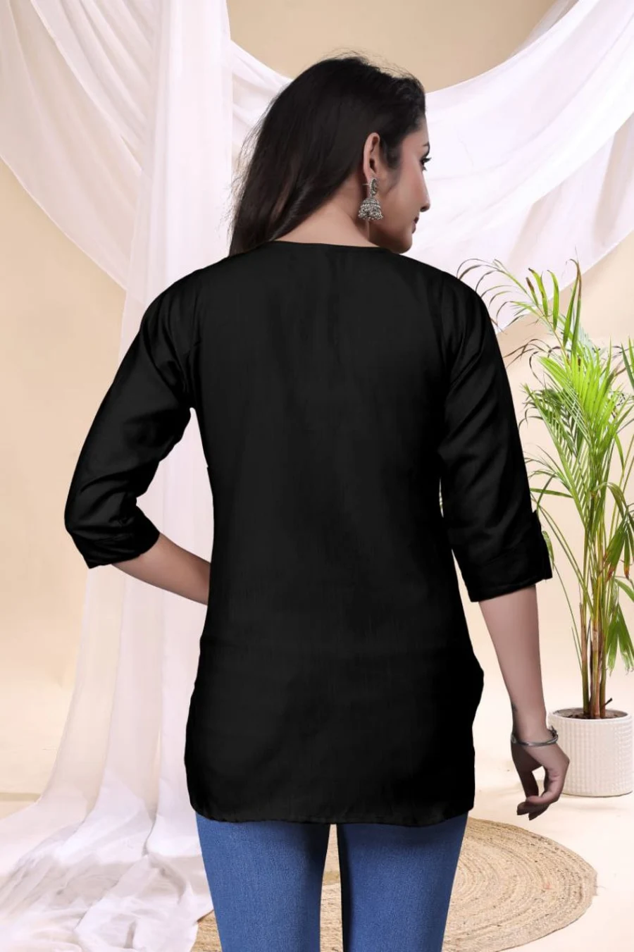 1FANCY TESLA COTTON FRONT SIDE BUTTON WORK ONLY TOP DAILY WEAR WHOLESALE PRICE ETHNIC GARMENT (4)