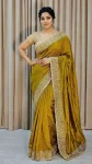 1LATEST BLOOMING VICHITRA EMBROIDERY ZARI THREAD WORK SAREE WITH UNSTITCHED BLOUSE FESTIVE WEAR WHOLESALE PRICE ETHNIC GARMENT (9)