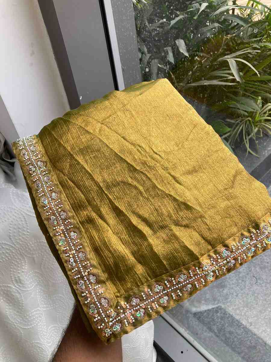 1MODERN FENDY CHIFFON BEADS EMBROIDERY LACE BORDER WORK SAREE WITH UNSTITCHED BLOUSE PARTY WEAR WHOLESALE PRICE ETHNIC GARMENT (13)